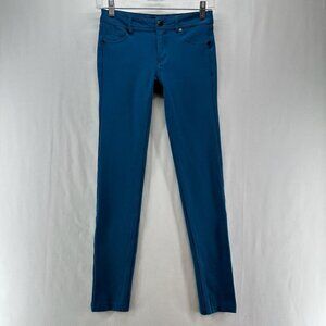 Active USA Skinny Jeans Womens Sz S Mid Rise Stretch Ankle Zip Fly 5-Pocket Blue